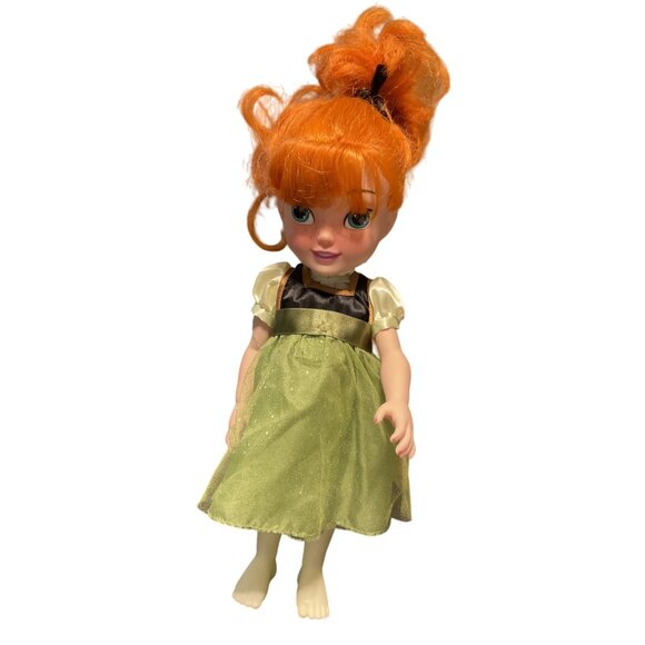Disney Princess Anna Doll From Frozen - 14" Tall - Red Hair & Green Dress - Picture 1 of 5